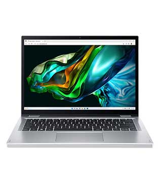 ACER Aspire 3 Spin 14 - A3SP14-31PT, 14 Inches, Intel(R) Core(TM) i3-N305 @1.80 GHz, 8 GB RAM, 512 GB NVME SSD, Intel UHD Graphics, silver Laptop (Pre-owned)