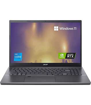 ACER Aspire 5 A515-57G-52HF, 15.6 Inches, i5 1240P, 16 GB RAM, 512 GB NVME SSD, NVIDIA GeForce RTX 2050, Silver Laptop (Pre-owned)