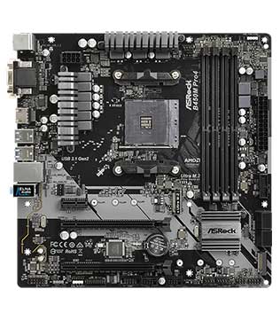 ASRock B450M Pro4-F Motherboard (Without I/O Shield) (Pre-owned)