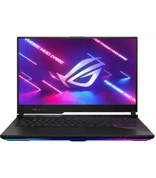 ASUS ROG STRIX G733QR-HG105TS, 17.3 Inches, Ryzen 9 5900HX, 16 GB RAM, 1 TB SSD, NVIDIA GeForce RTX 3070, Black Laptop (Scratches on screen) (Pre-owned)