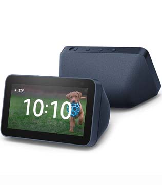 Amazon Echo Show 5 Blue (2nd Gen, 2021 Release) Screen, Crisp Sound and Alexa (5.5 inch screen, 2MP camera) (Pre-owned)