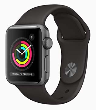 Apple Watch Series 3 (GPS,42mm) Space Gray Aluminum Case With Black Sport Band (Pre-owned)