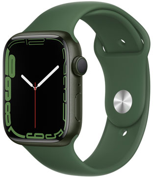 Apple Watch Series 7 (GPS, 45mm) Green Aluminum Case with Clover Sport Band (Pre-owned)