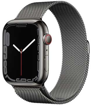 Apple Watch Series 7 (GPS & Cellular, 45mm) Silver Stainless Steel Case Silver Milanese Loop (Pre-owned)