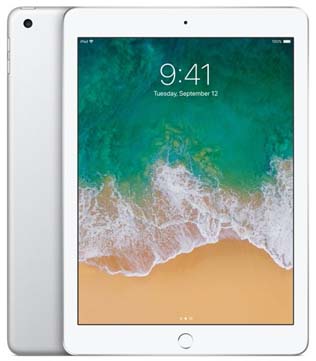 Apple iPad (5th Gen) (A1822) 32 GB ROM 9.7 inch with Wi-Fi Only (Silver) (Pre-owned)