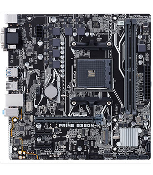 Asus PRIME B350M-K Motherboard (Without I/O Shield) (Pre-owned)