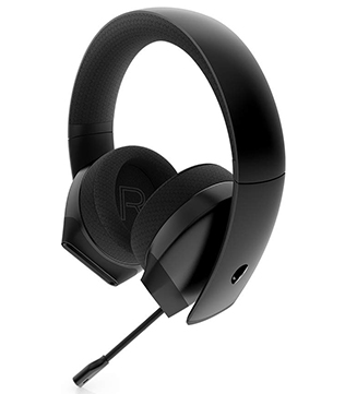 Dell Alienware 310H (Aw310H) Wired On Ear Headphones with Mic (Black) (Pre-owned)