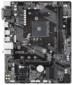 GIGABYTE GA-A320M-S2H Motherboard (Pre-owned)