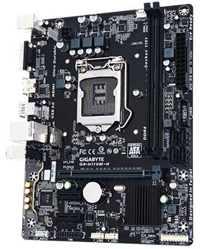 GIGABYTE GA-H110M-H Micro ATX Motherboard (Without I/O Shield) (Pre-owned)