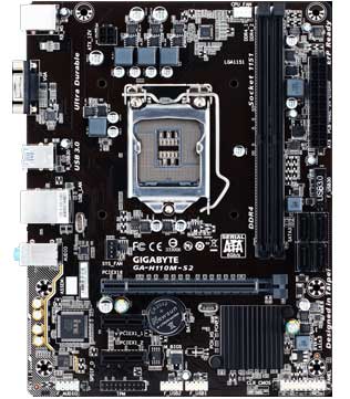GIGABYTE H110M S2 Motherboard (Pre-owned)