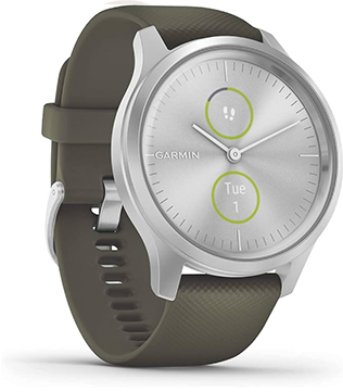 Garmin vivomove Sport Silver, Moss/Green Smart Watch (Pre-owned)