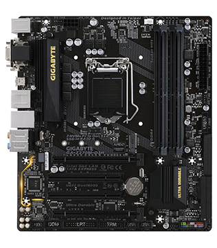 Gigabyte GA-Z270M-D3H Motherboard (Pre-owned)