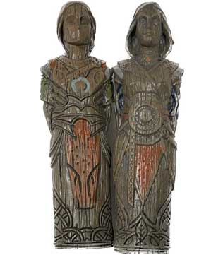 God of War Ragnarok, Vanir Twins Carvings Set (2 Inch) (Pre-owned)