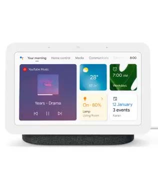 Google Nest Hub (2nd gen), Display with Google Assistant Smart Speaker (Charcoal) (Pre-owned)