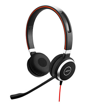 Jabra Evolve 40 UC Wired Headset with Mic (Black) (Pre-owned)
