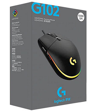 Logitech G102 Lightsync Gaming Mouse (Black) (Pre-owned)