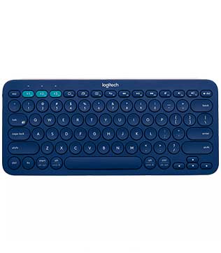 Logitech K380 Wireless Multi-Device Bluetooth Keyboard (Blue) (Pre-owned)