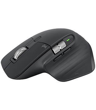 Logitech MX Master 3S Ergonomic Wireless Gaming Mouse (Graphite) (Bluetooth Only) (Pre-owned)