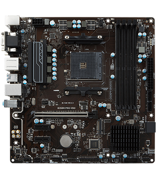 MSI B350M PRO-VDH Motherboard (Without I/O Shield) (Pre-owned)