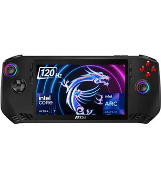 MSI Claw A1M-217IN, 7 Inches, Intel(R) Core(TM) Ultra 7 155H @3.80 GHz, 16 GB RAM, 1 TB NVME SSD, Intel(R) Arc(TM) Graphics, Black (Pre-owned)