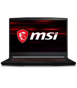 MSI GF63 Thin 9SC, 15.6 Inches, Intel(R) Core(TM) i7-9750H CPU @ 2.60GHz, 16 GB RAM, 512 GB NVME SSD, NVIDIA GeForce GTX 1650 with Max-Q Design, Black Laptop (Screen Bleeding & Minor Wear & Tear) (Pre-owned)