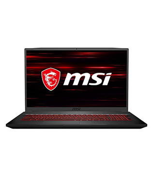 MSI GF75 Thin 10SC, 17.3 Inches, Intel(R) Core(TM) i5-10300H CPU @ 2.50GHz, 8 GB RAM, 512 GB NVME SSD, NVIDIA GeForce GTX 1650, Black Laptop (Pre-owned)
