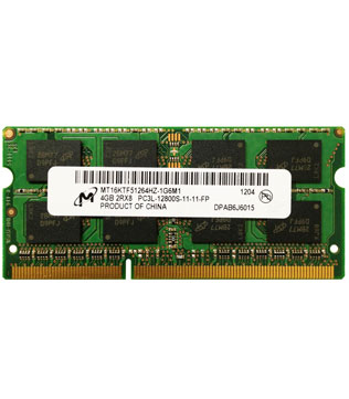 Micron 4GB 1600MHz DDR3 (MT16JTF51264HZ-1G6M1) Laptop RAM (Pre-owned)