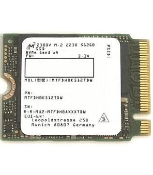 Micron 512GB M.2 NVMe (MTFDHBK512TDW) Internal Solid State Drive (Pre-owned)