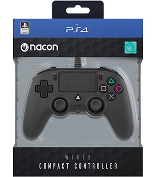 Nacon Black Wired Compact Controller PS4 (Compatible with PC)