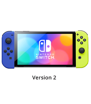 Nintendo Switch Console 32GB Blue and Yellow Joy Con, Version 2 (Scratches, Pre-owned)