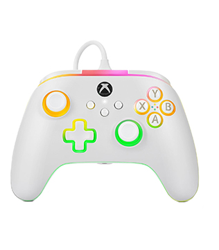 PowerA Advantage Wired Gaming Controller with Lumectra for Xbox Series X/S, Xbox One, PC White (Officially Licensed) (Pre-owned)