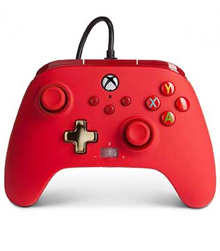 PowerA Enhanced Wired Gaming Controller for Xbox Series X/S or Xbox One, Red (Officially Licensed) (Pre-owned)