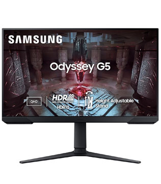 Samsung Odyssey G5 27 Inch LS27CG510EWXXL Monitor (Pre-owned)