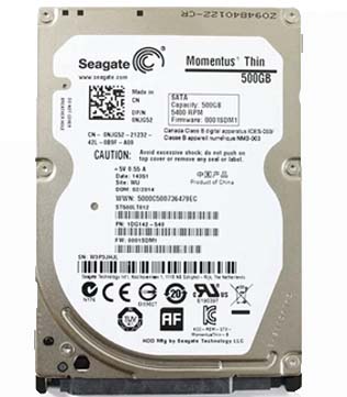 Seagate Momentus Thin 500GB 5400 RPM 2.5 Inch (ST500LT012) Internal Hard Disk Drive (Pre-owned)