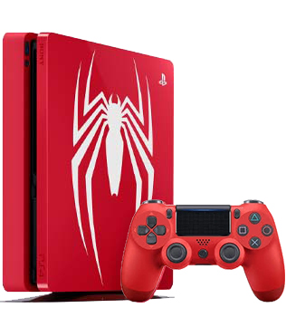 Sony PlayStation 4 Slim 1 TB Spider Man Limited Edition With Magma Red Controller (Minor Body Damage, Pre-owned)