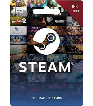 Steam Wallet INR 1000 PC (India Account) (Digital)