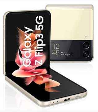 Samsung Galaxy Z Flip3 5G 8GB RAM, 128GB (Cream) (Scratch & Dent, Pre-owned)